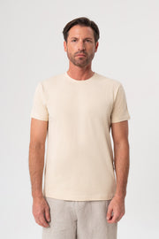 BEJ KISA KOL T-SHIRT